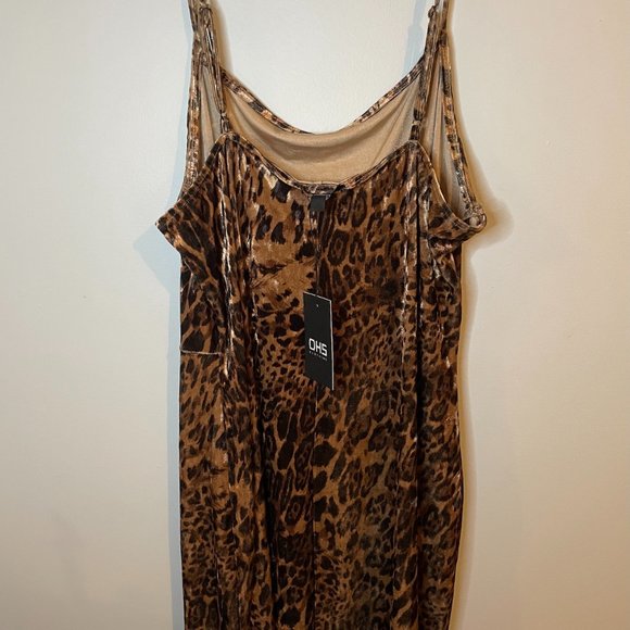 Plus Size Leopard Print Cami Dress - Picture 3 of 3
